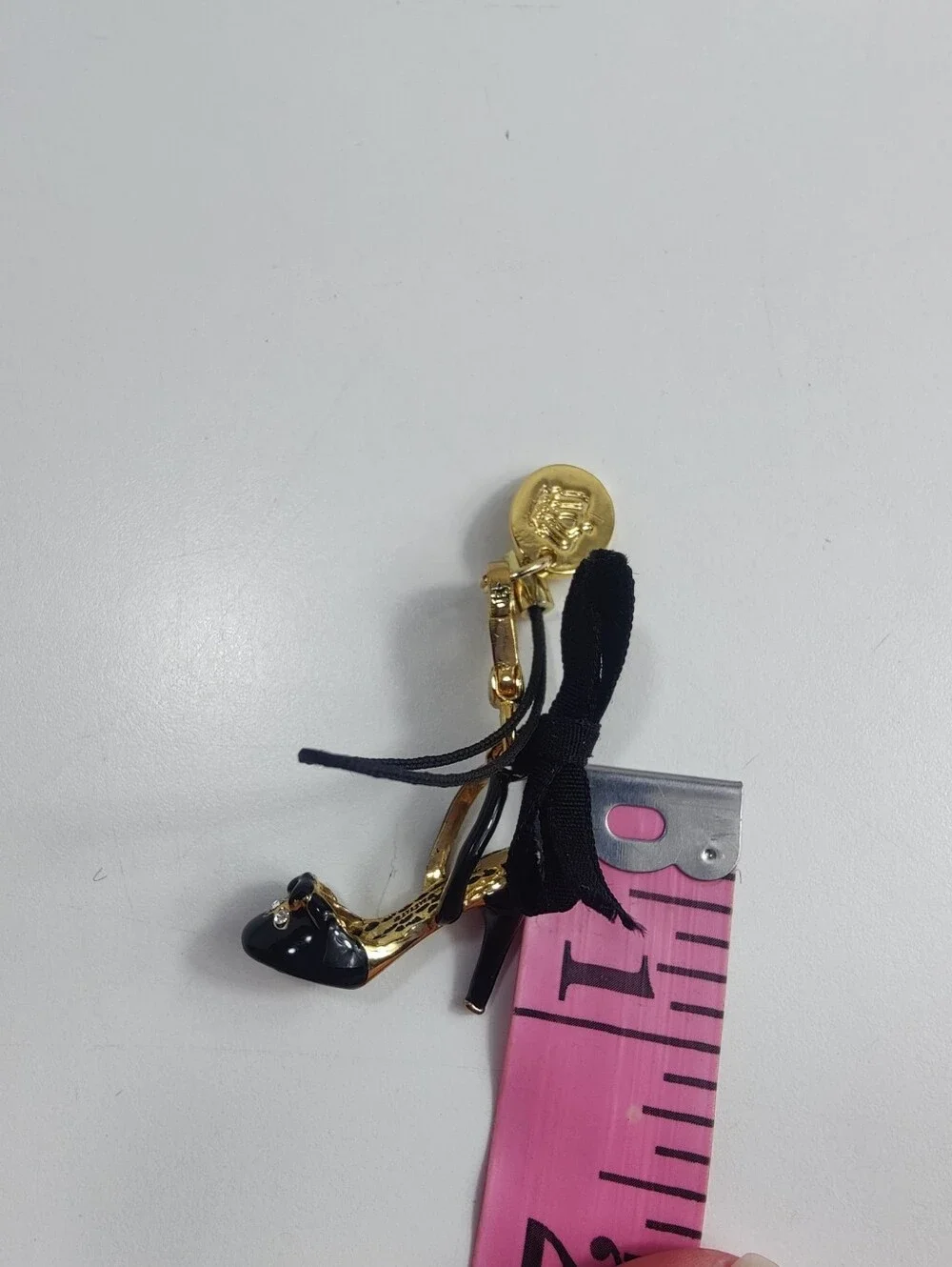 Vintage Juicy Couture Limited Edition 2010 Black Stiletto Heel Shoe Charm Purse